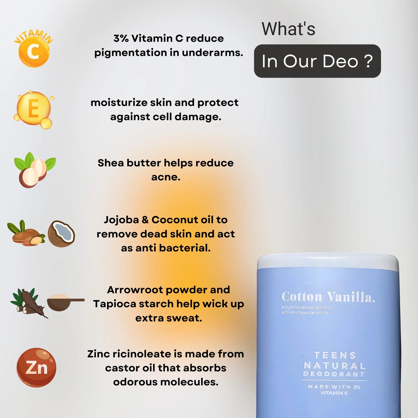 Cotton Vanilla Teens Deo