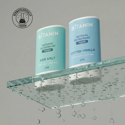 Cotton Vanilla + Sea salt Teens Deodorant Stick