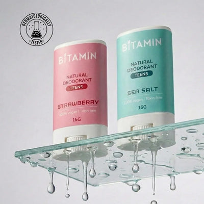 Sea salt + Strawberry Teens Deodorant Stick