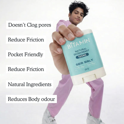 Sea salt Teens Deodorant Stick