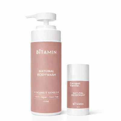 Coconut Vanilla Body Wash & Deodorant Roll On Combo