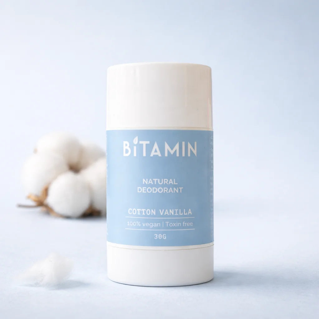 Cotton Vanilla Roll-On Deodorant 30g | Bitamin Naturals