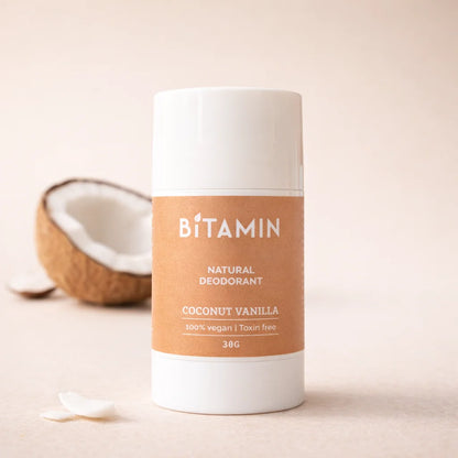 Coconut Vanilla Roll-On Deodorant 30g | BitaminNaturals