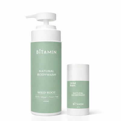 Wild Root Body Wash & Deodorant Roll On Combo