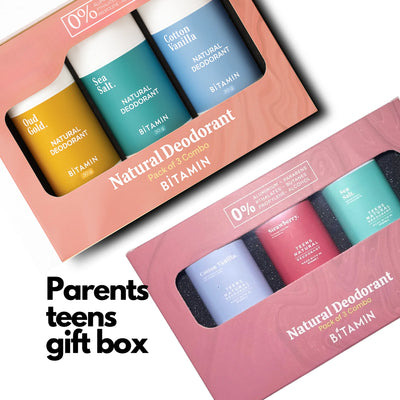 Parents & Teens Deodorant Gift Box | Gold & Vanilla