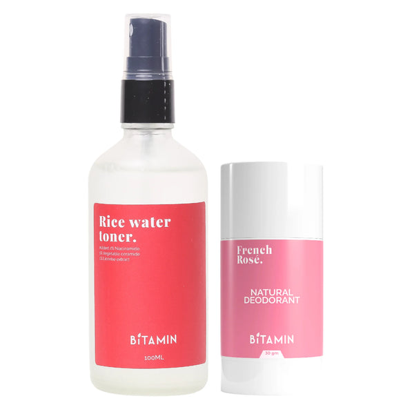 Rice Toner + French Rose Pack