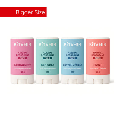 Teens Deodorant Pack 4pk | Strawberry, Vanilla & Peach