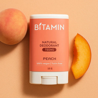 Peach Teens Deodorant 15g | Fresh & Fruity