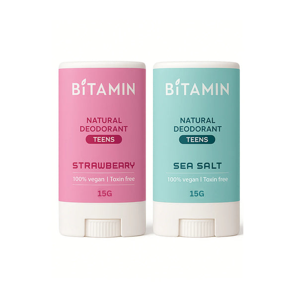 Sea salt + Strawberry Teens Deodorant Stick 15g