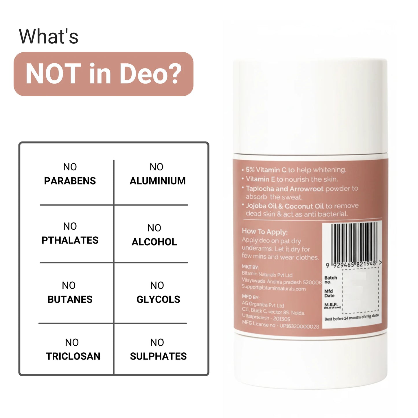 Coconut Vanilla Body Wash & Deodorant Combo