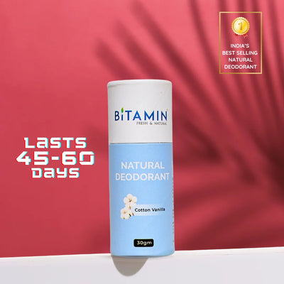 Cotton Vanilla Eco Roll-On 30g | Bitamin Naturals