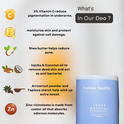 Cotton Vanilla Teens Deo