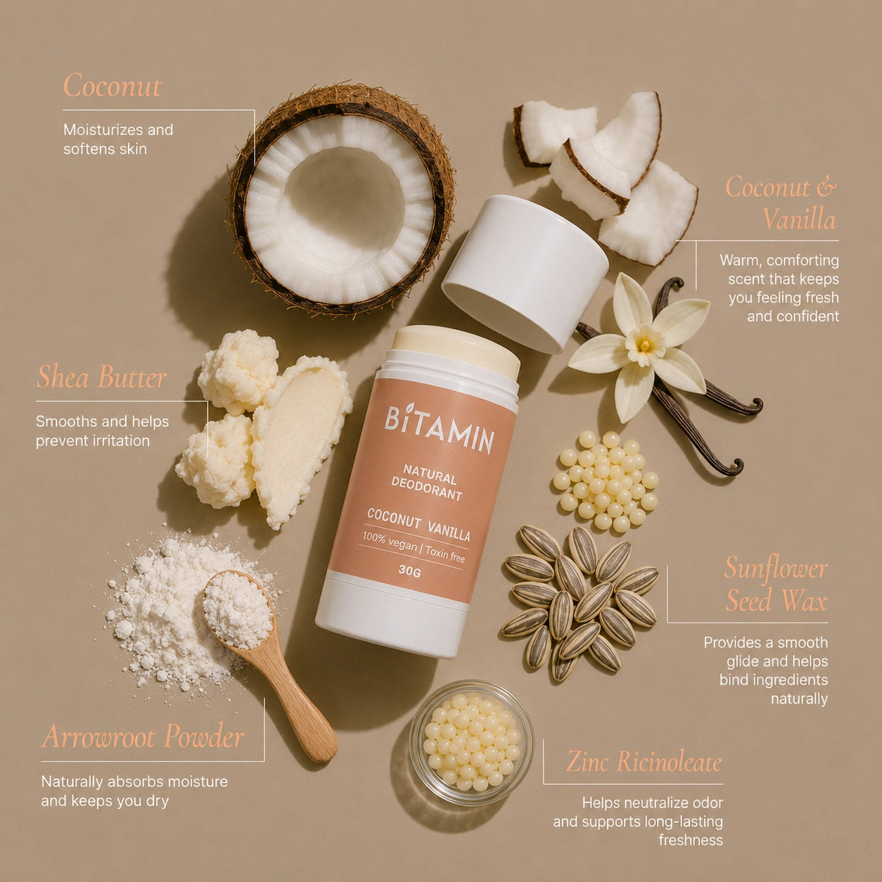 Coconut Vanilla Body Wash + Roll-On