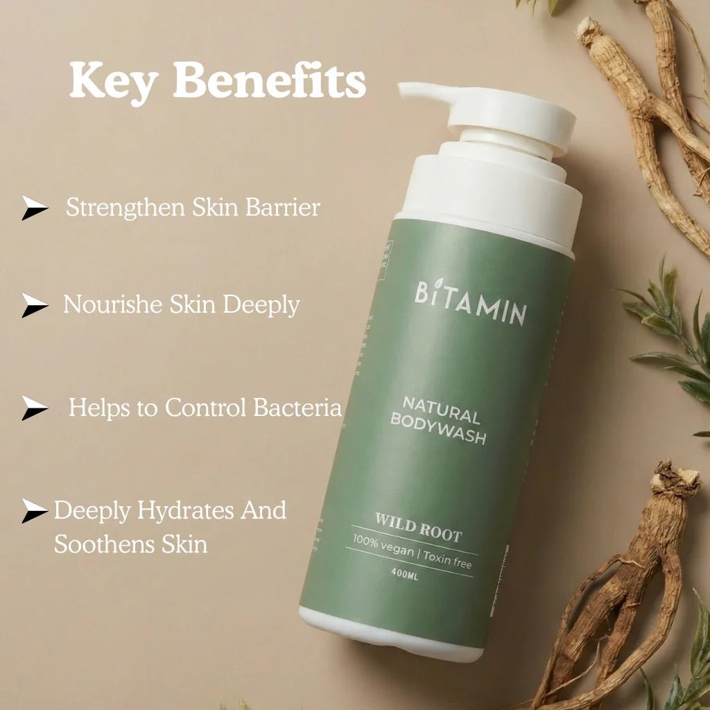 Wild Root Body Wash & Deodorant Roll On Combo