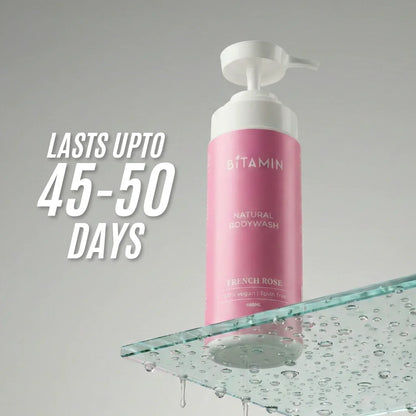 French Rose Body Wash & Deodorant Roll On Combo