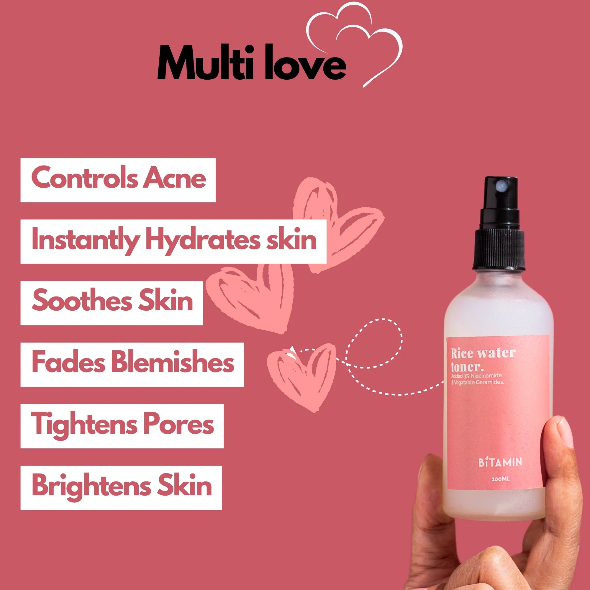 Rice Water Toner 2pk (100ml) | bitaminnaturals
